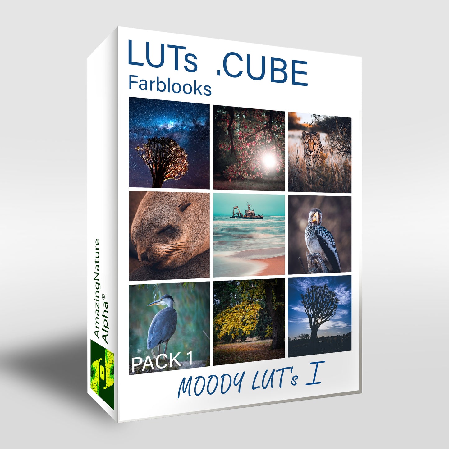 LUT .CUBE MOODY Farblooks 1 | 10 Stück | Kameralooks, Luminar, Premiere etc.