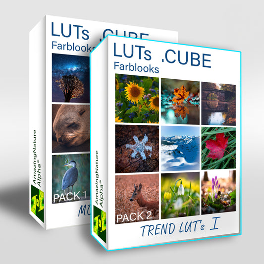 LUT .CUBE SPARPAKET | 20 Stück | Kameralooks Pack 1 + Pack 2