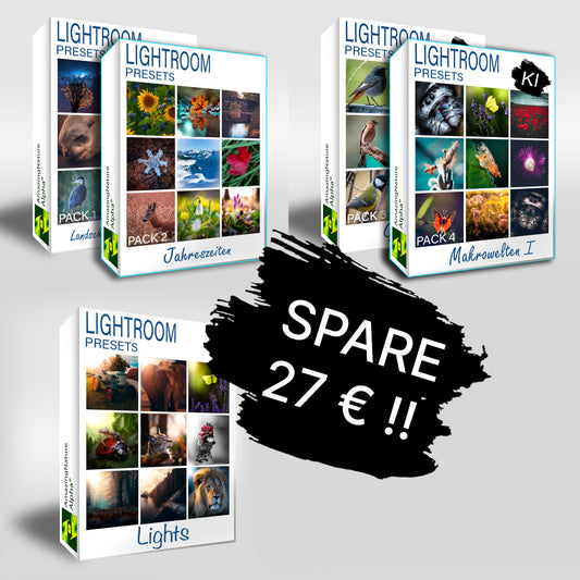 Lightroom Presets XXL SPARPAKET | Pack 1 - 5 im Bundle